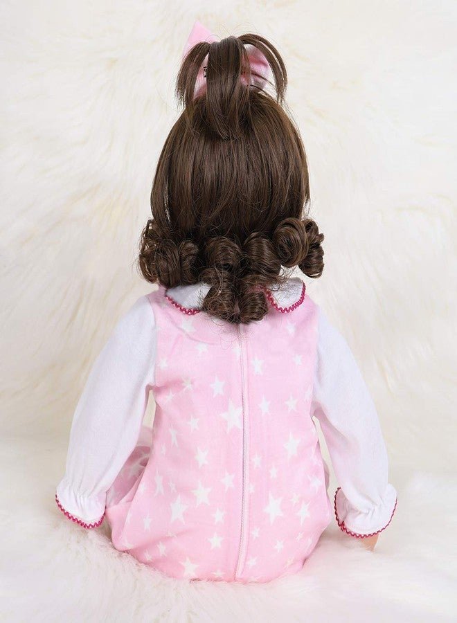 ENADOLL Reborn Baby Dolls - 16 inch Realistic Silicone Vinyl Weighted Soft Body Lifelike Doll Curly Hair Girl Gift Set for Ages 3+(Curly Hair) - Image 5